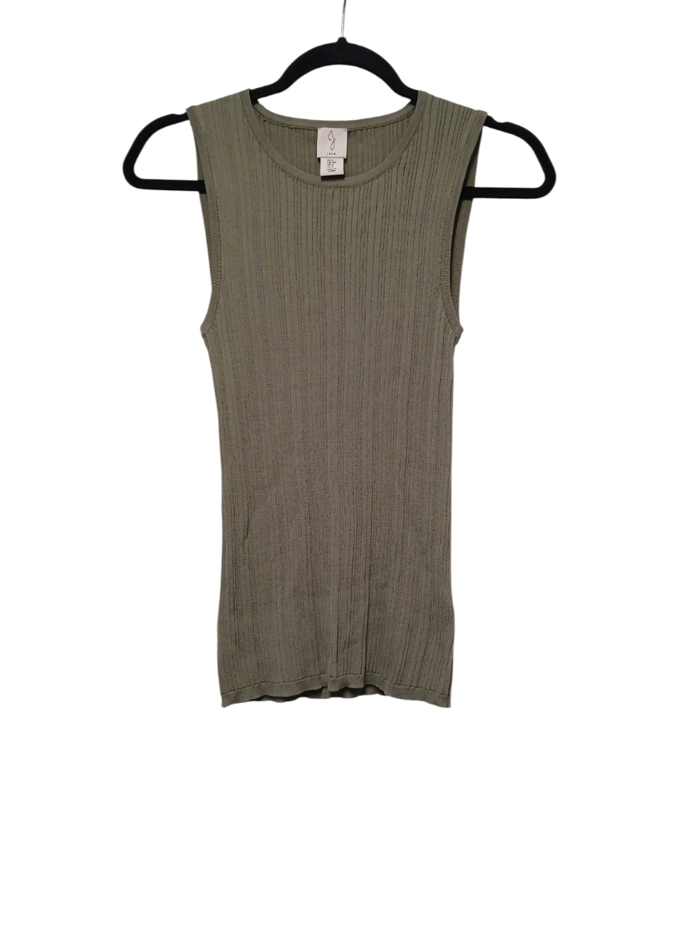 JOIE Women’s Tank Sleeveless Stretch Round Neck, Olive-Size Small